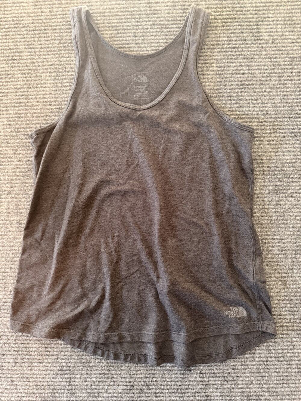 The North Face Women's FlashDry Athletic Tank Top Gray Racerback Running Small